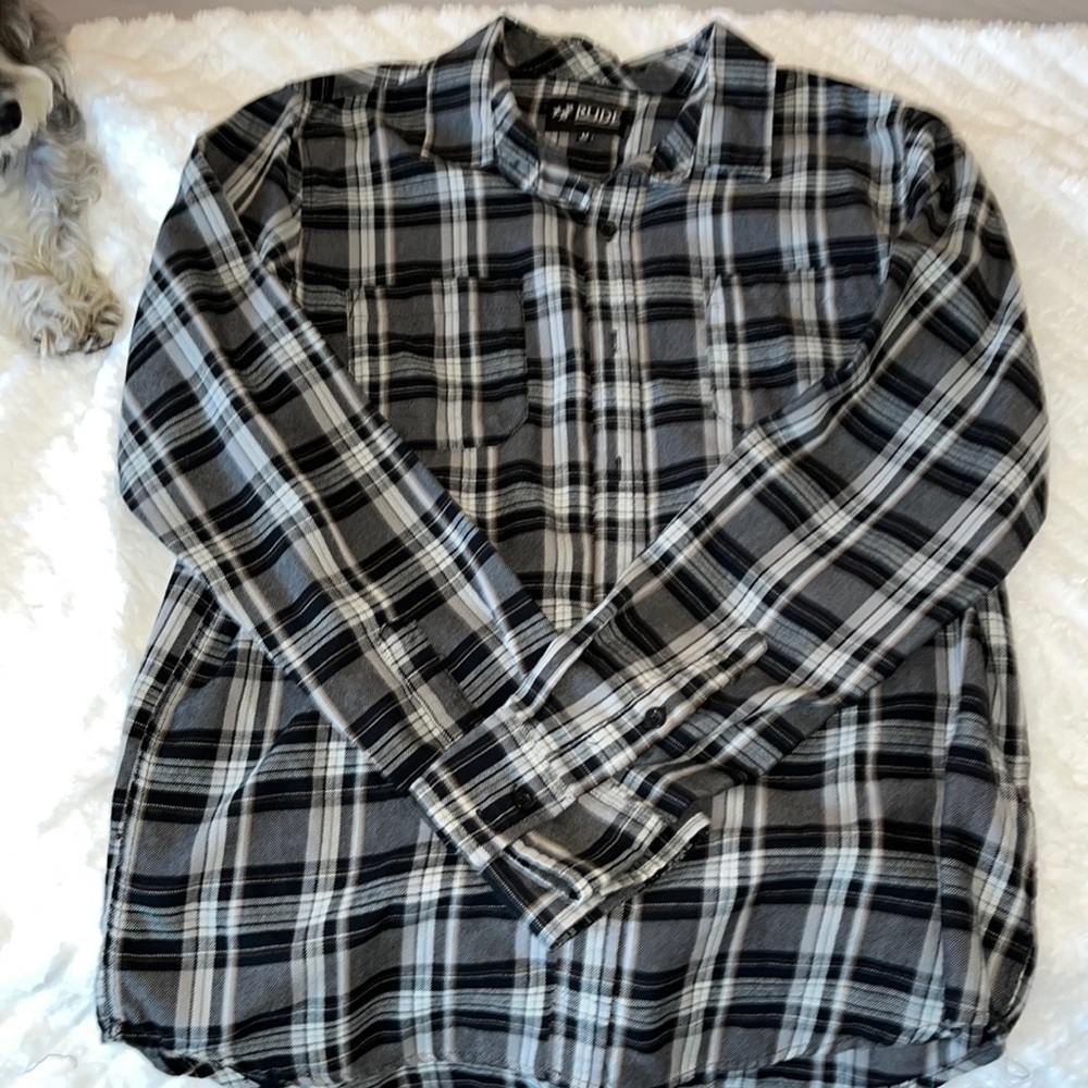 Grey and black flannel